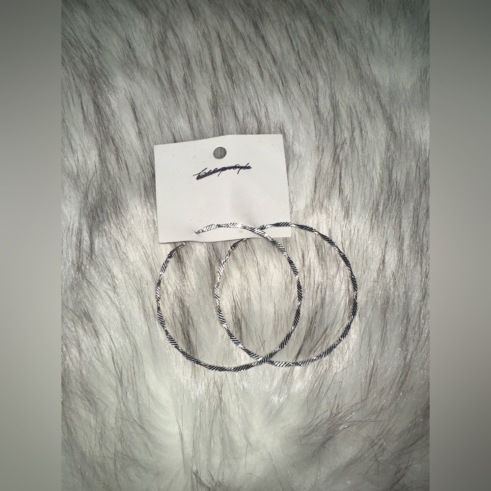 NWT Free People Silver Hoops